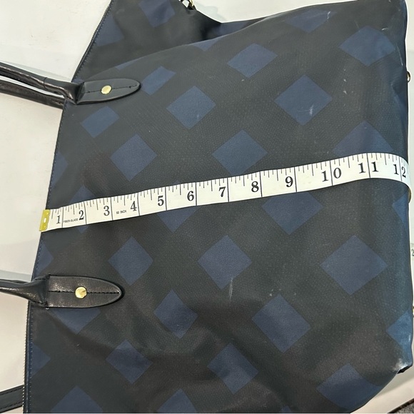 👜 Lands' End Navy Blue/Black Diamond Canvas Tote Shoulder Bag 🌟 - Picture 16 of 16